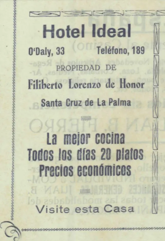 Programa Bajada de La Virgen, 1945.